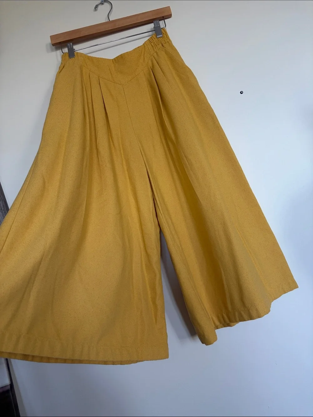 Free People Wide-Leg Pants in Mustard